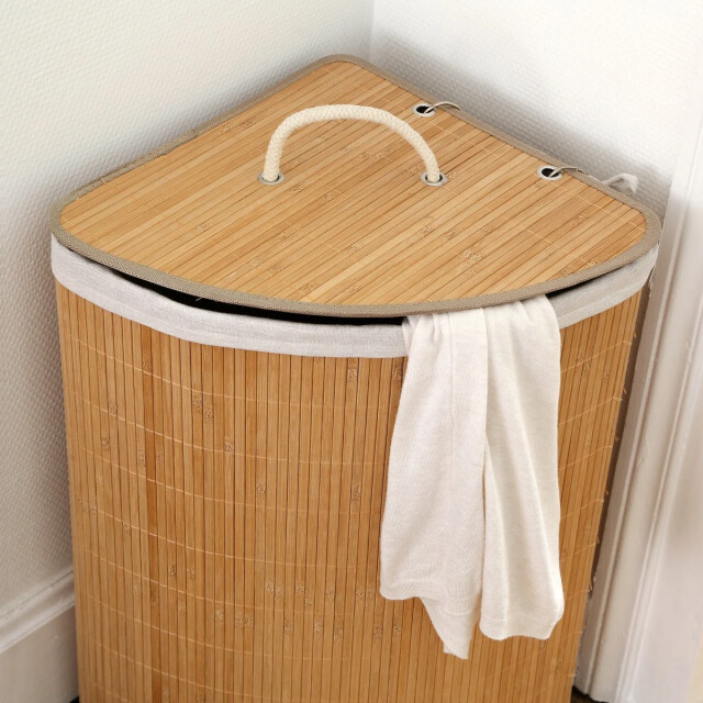 CaliCosy Hoekwasmand van bamboe h60 cm 2976295 large