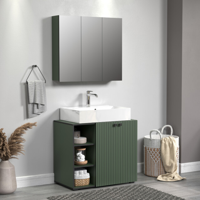 CaliCosy Badkamerkast met spiegel en 3 deuren l90 cm purebliss 3044867 large