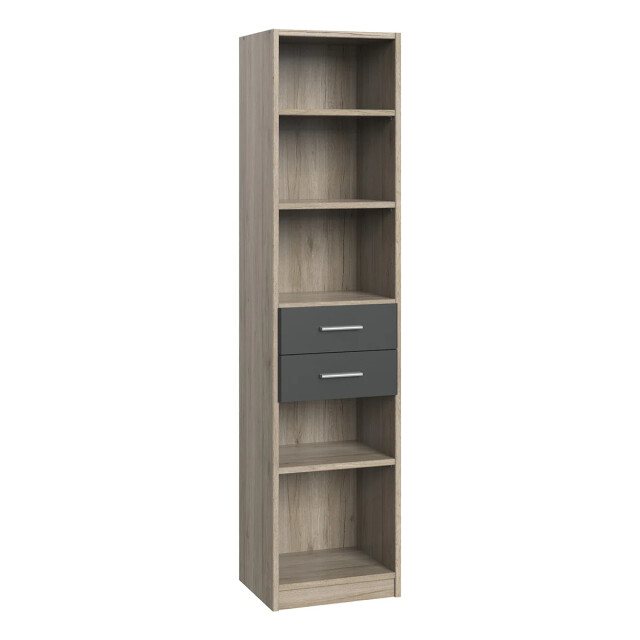 CaliCosy Bibliotheek 5 planken en 2 laden l48 x h197 cm 2937219 large