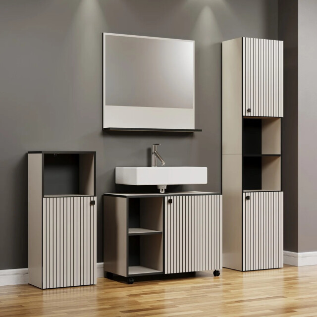 CaliCosy Lage badkamerkast met 1 deur en 1 open vak l40 cm purebliss 3042306 large