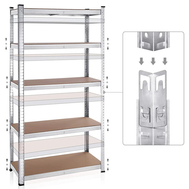 CaliCosy Set van twee planken met 5 niveaus en verstelbare planken h180 cm 2930054 large