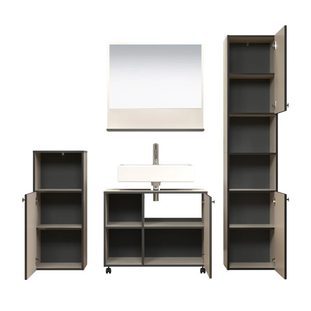 CaliCosy Lage badkamerkast met 1 deur en 1 open vak l40 cm purebliss 3042306 large