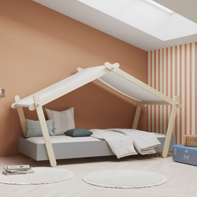 CaliCosy Lit 90x200 cm avec sommier inclus h129,7 cm lodge 3042267 large