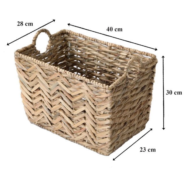 CaliCosy Hoge mand van waterhyacint h30 cm 2938180 large
