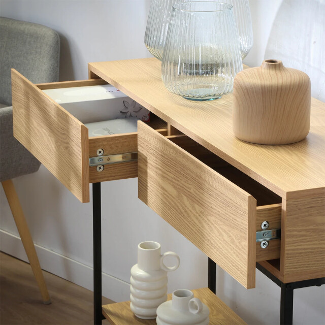 CaliCosy Console 2 laden 1 plank houten decor l100 x h80 cm 2930235 large