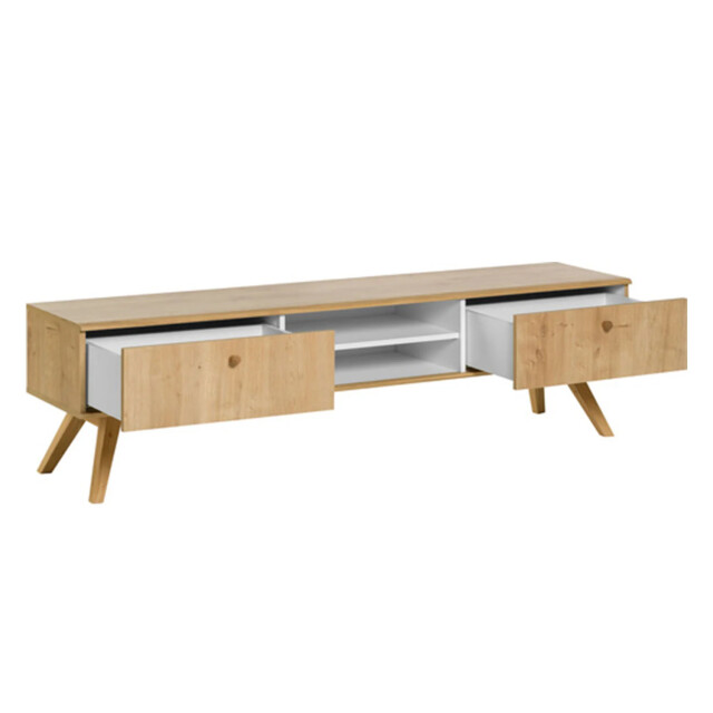 CaliCosy Tv-meubel met 2 laden en centrale nissen nature 2936960 large