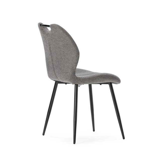 CaliCosy Set van 4 stoelen in stof met zwarte metalen poten l48 cm muli 3078788 large