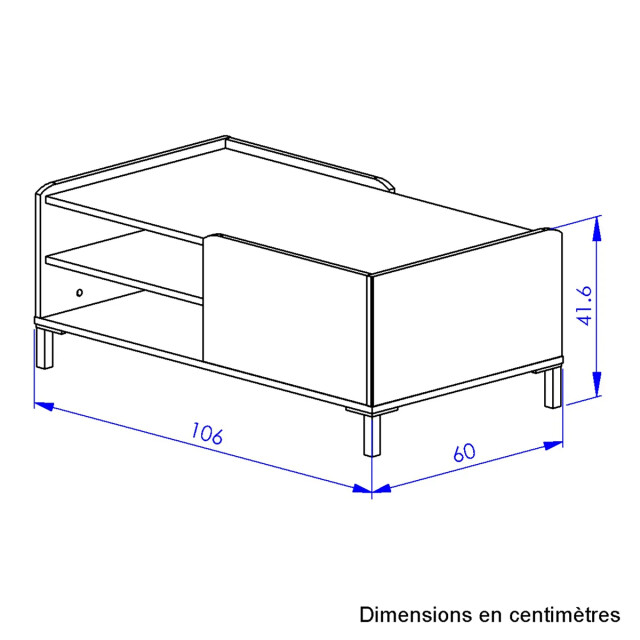 CaliCosy Salontafel met 2 opbergvakken l106 cm amsterdam 2930195 large