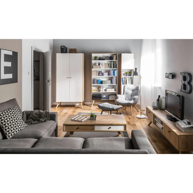 CaliCosy Tv-meubel met 2 laden en centrale nissen nature 2936960 large