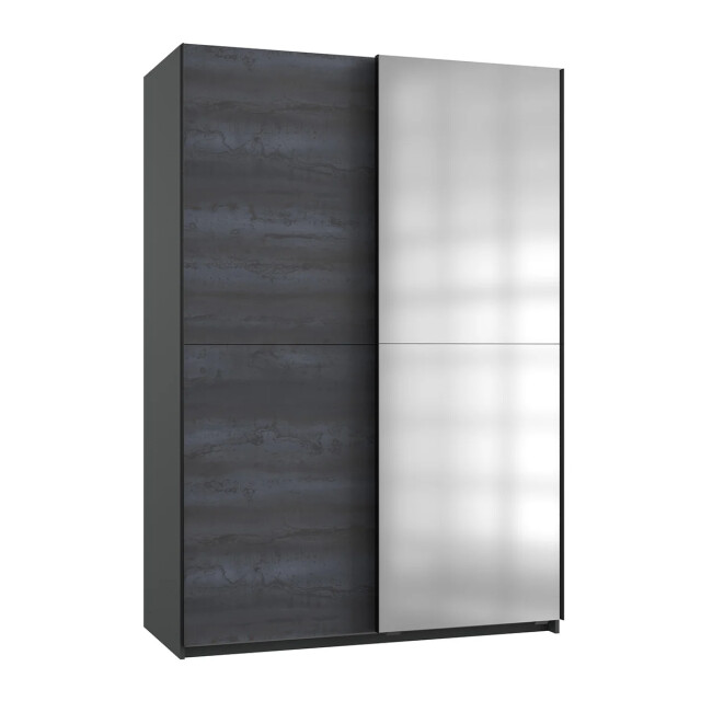CaliCosy Kledingkast met 2 schuifdeuren waarvan 1 spiegel l135 cm 2930655 large