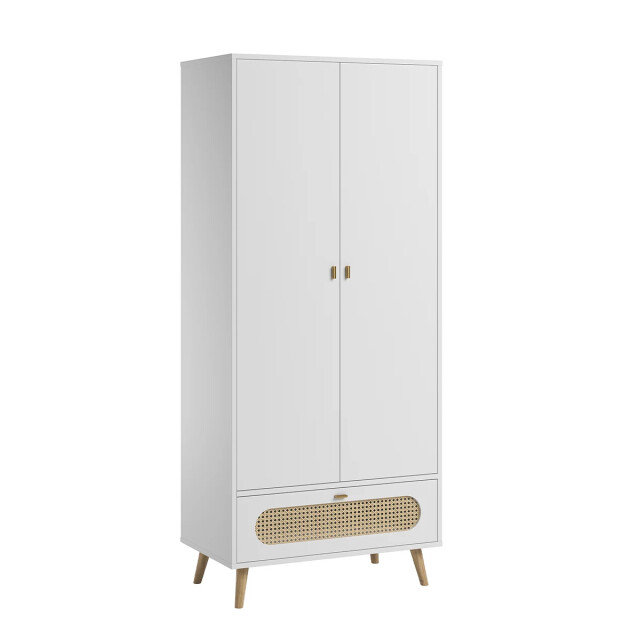 CaliCosy Kast met 2 deuren en 1 lade met rieten vlechtwerk l85 x h195 cm riet 2937581 large