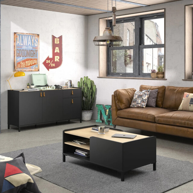 CaliCosy Salontafel met 2 opbergvakken l106 cm amsterdam 2930195 large