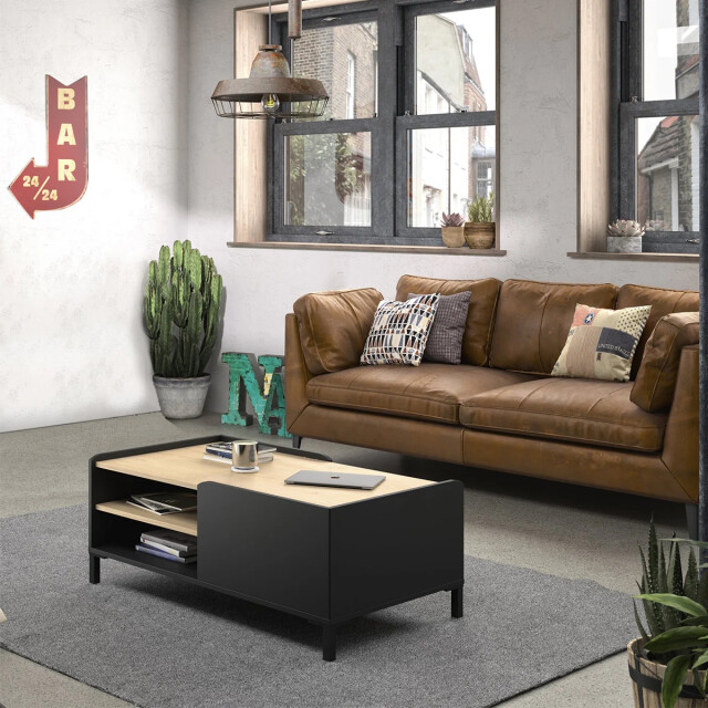 CaliCosy Salontafel met 2 opbergvakken l106 cm amsterdam 2930195 large