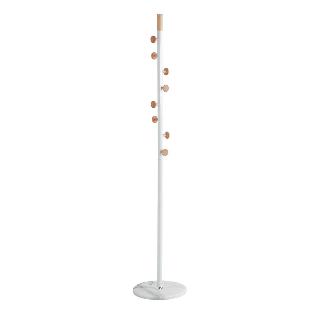 CaliCosy Kapstok van marmer, hout en wit metaal h178 cm 2951170 large