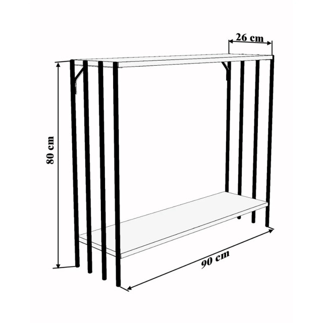CaliCosy Console decor pin atlantique et noir l90 cm verona 2929556 large