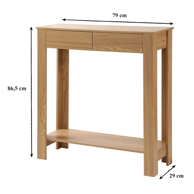 CaliCosy Hoge console met 2 lades in eiken decor l79 cm 2976296 large