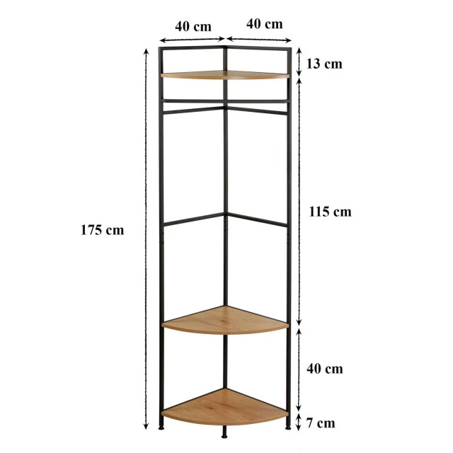 CaliCosy Hoekplank met kledingroede h175 cm lexie 3040610 large