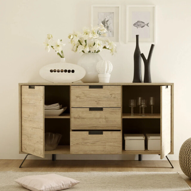 CaliCosy Buffet 2 deuren en 3 laden l156 cm palma 2930676 large