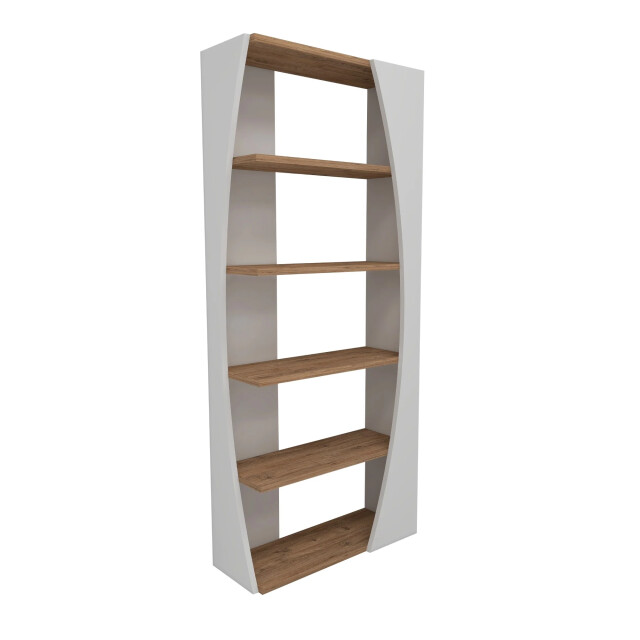 CaliCosy Etagère 5 planken witte decoratie en atlantische pijnboom h150 cm selge 2930416 large