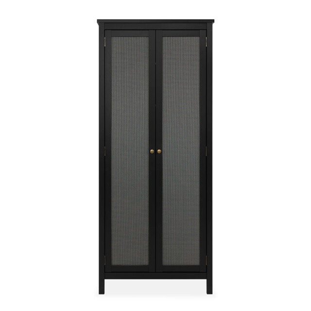 CaliCosy Kast 2 deuren zwart en metaal effect h187 cm krakow 2930156 large