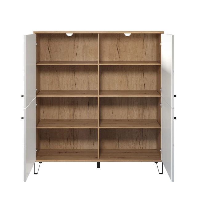 CaliCosy Buffet hoog 4 deuren mat wit l123 cm touch 2930750 large