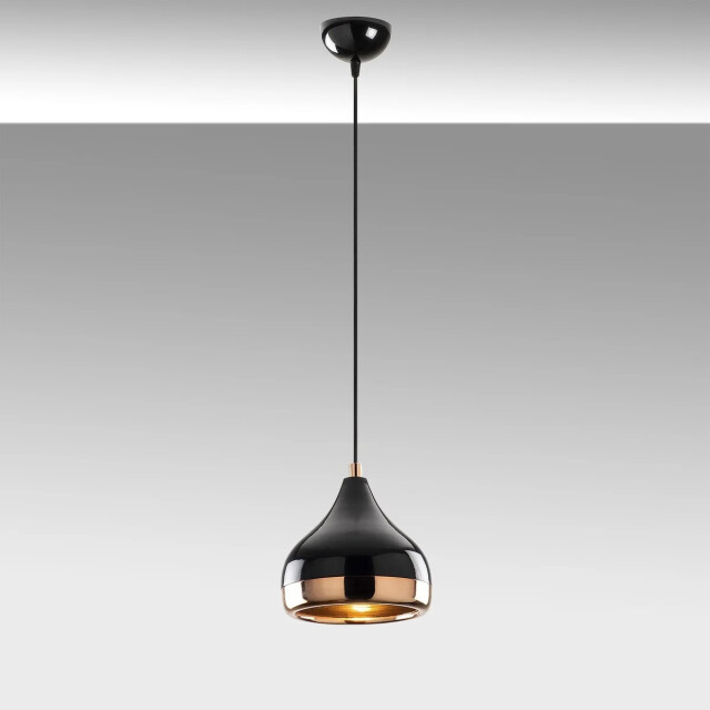 CaliCosy Hanglamp van zwart en koperkleurig metaal d17 cm yildo 3067163 large