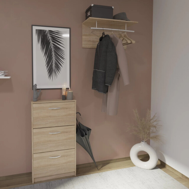 CaliCosy Wandkapstok met kledingrek 4 haken l72 cm spot 2936675 large