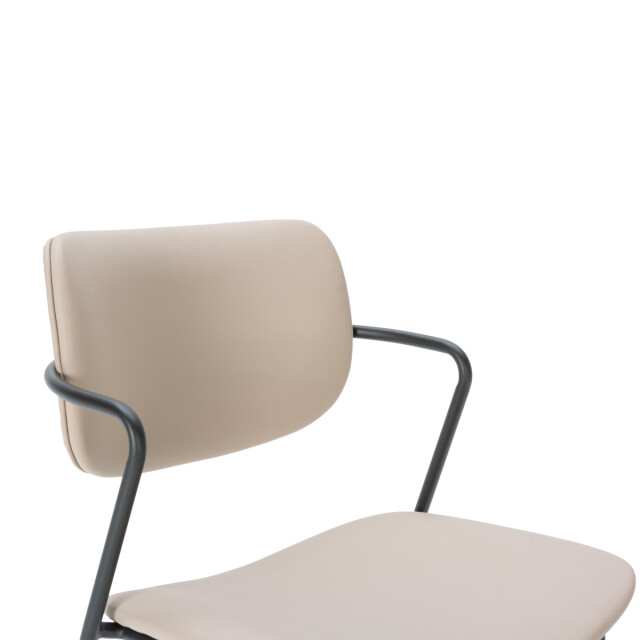CaliCosy Set van 2 krukken met zwarte metalen poten h66 cm maika 3079155 large