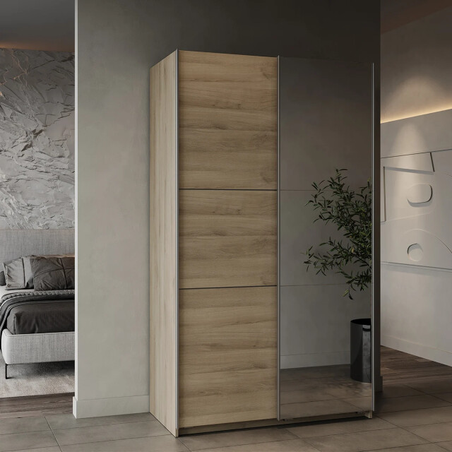 CaliCosy Kast met 2 schuifdeuren en spiegel ghost l116,5 cm 2937801 large
