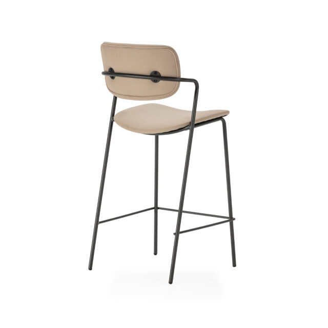 CaliCosy Set van 2 krukken met zwarte metalen poten h66 cm maika 3079155 large