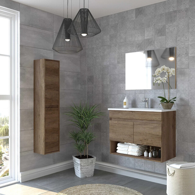 CaliCosy Hangende kolomkast met 2 deuren, h140 cm 2937542 large