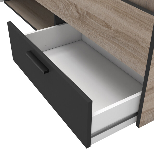 CaliCosy Lit 140x200 cm 2 tiroirs et 1 niche l204,3 cm michigan 3079645 large