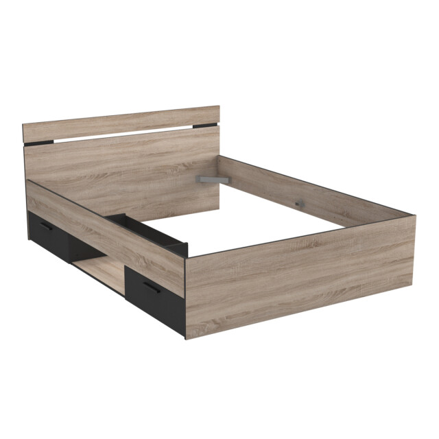 CaliCosy Lit 140x200 cm 2 tiroirs et 1 niche l204,3 cm michigan 3079645 large