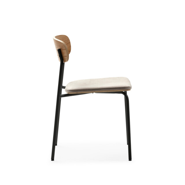 CaliCosy Set van 2 stoelen in stof met zwarte metalen poten l46 cm adriana 3078770 large