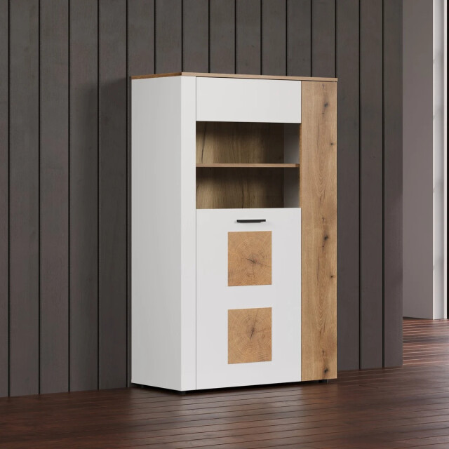 CaliCosy Vitrine met 2 deuren, waarvan 1 met gehard glas l90 cm vitoria 3042289 large