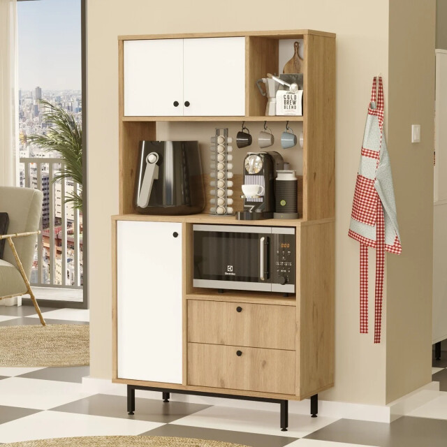 CaliCosy Keukenkast met 3 deuren en 2 lades h161,2 cm 3042309 large