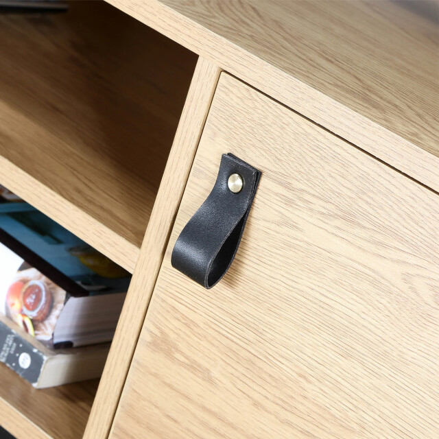 CaliCosy Tv-meubel met 2 deuren en centrale nis, eikenlook l120 cm jill 2929837 large