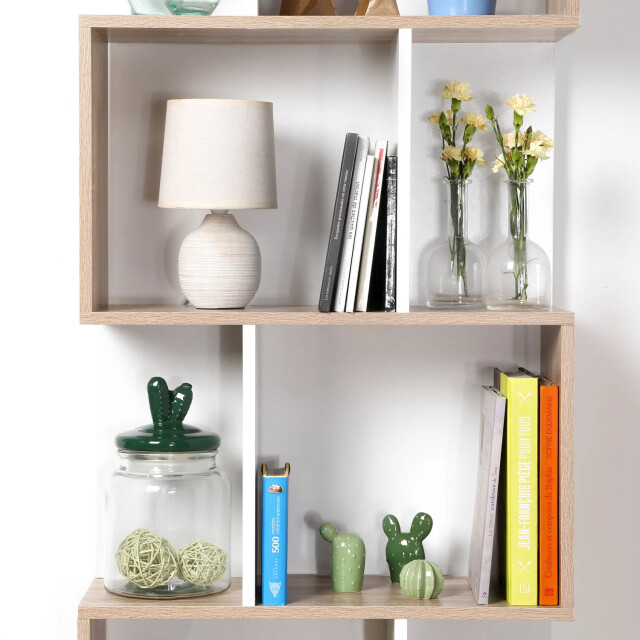 CaliCosy Boekenkast multi-kast h180 cm hout en wit decor 2931857 large