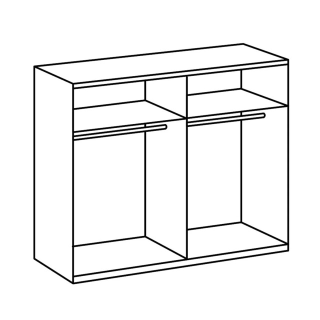 CaliCosy Kledingkast met 2 schuifdeuren en grafietkleurige inzet l180 cm 2930657 large
