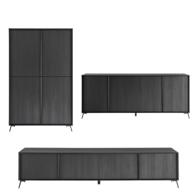 CaliCosy Woonkamerset met 1 hoge buffetkast, 1 tv-meubel, 1 lage buffetkast city 2937742 large