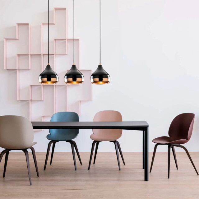 CaliCosy Hanglamp van zwart en koperkleurig metaal met 3 lampen yildo 3067170 large