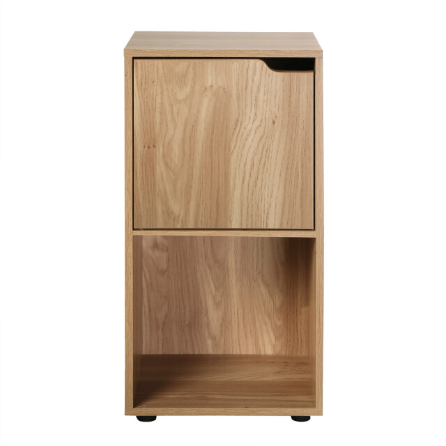 CaliCosy Boekenkast met 2 compartimenten, houtdecor, 1 deur 2929190 large