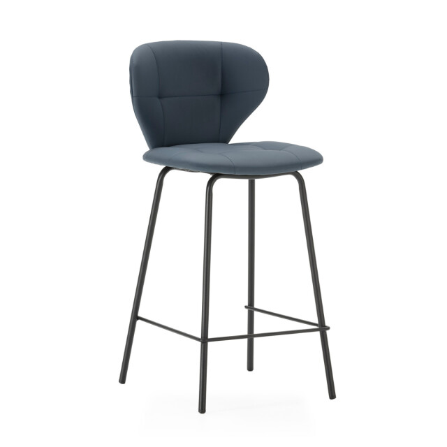 CaliCosy Set van 2 krukken met zwarte metalen poten h67 cm maura 3078782 large
