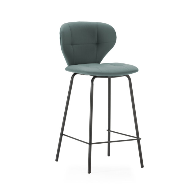 CaliCosy Set van 2 krukken met zwarte metalen poten h67 cm maura 3078783 large