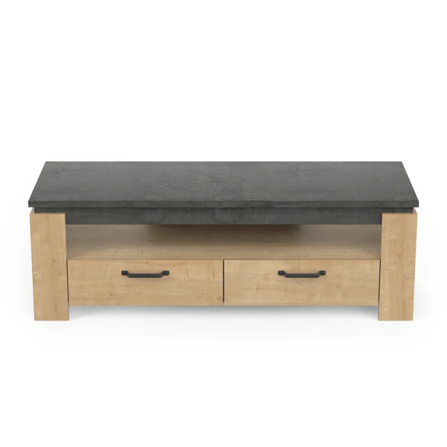 CaliCosy Tv-meubel 2 laden eiken en antracietgrijs decor austin l140 cm 2930070 large