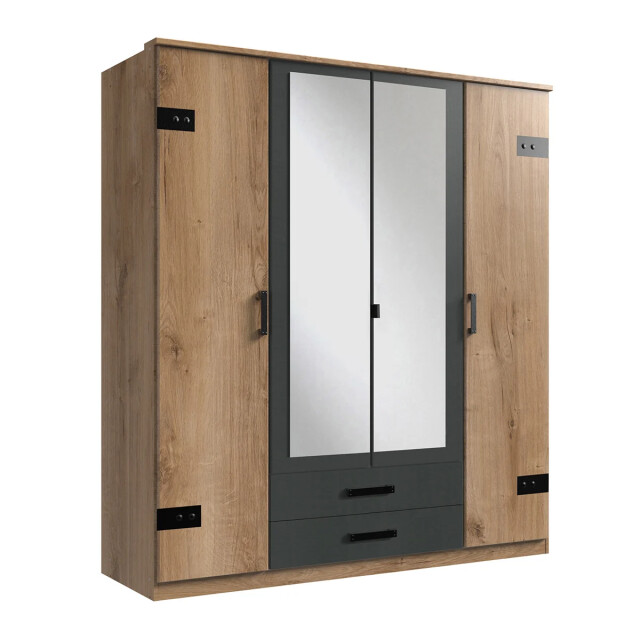 CaliCosy Kast met 4 deuren waarvan 2 spiegels en 2 laden l180 cm 2930630 large