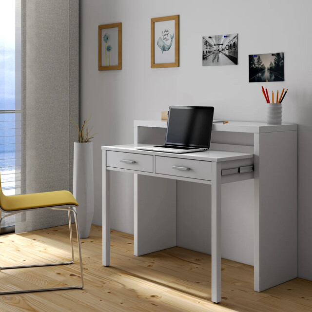 CaliCosy Uitschuifbare bureauconsole met 2 laden l100 cm consola 2936955 large