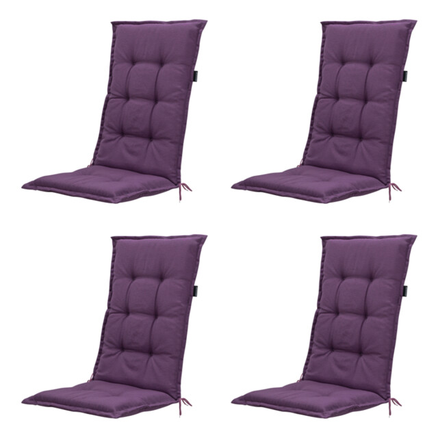 Madison tuinkussen lage rug panama purple 105x50cm 4 stuks 2912444 large