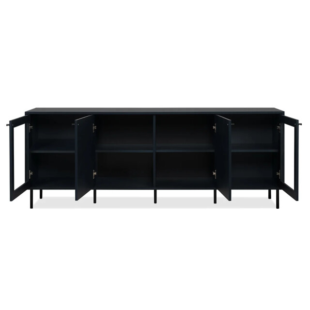 CaliCosy Buffet bas 4 deuren waarvan 2 met glas marineblauw l180 cm bogota 2930269 large