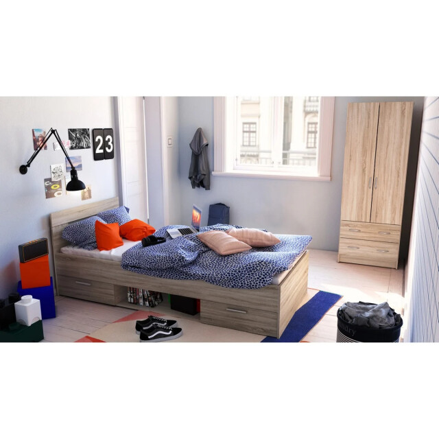 CaliCosy Kast 2 deuren 2 laden, houten decor l60,9 cm dual 2931890 large